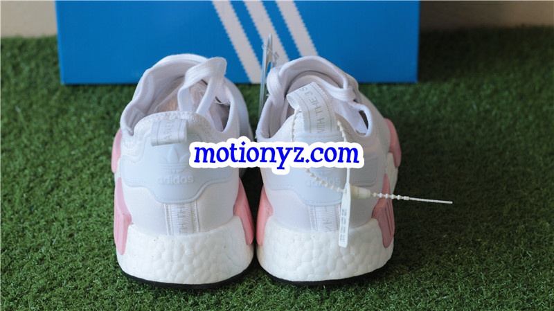 Real Boost Adidas NMD R1 White Pink GS